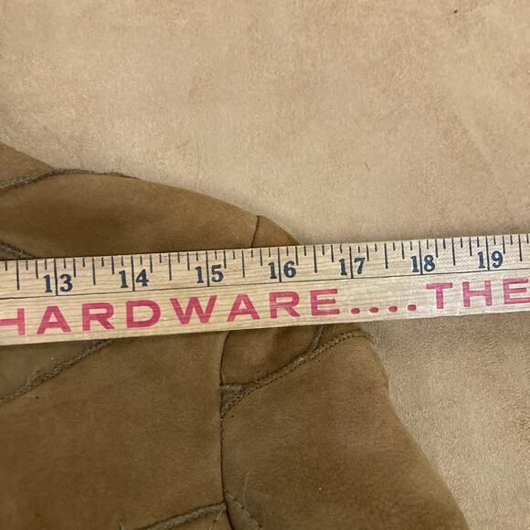 Genuine Shearling Sheepskin Patchwork Penny Lane Leather Coat fits S-M - Picture 10 of 13